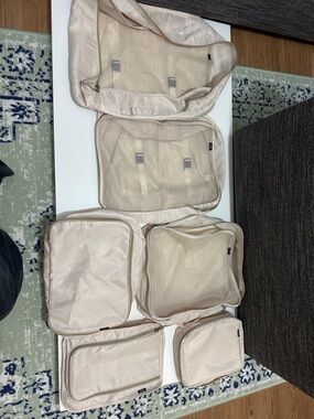 Neutral Beige Travel Garment Packing Cube Set of 6